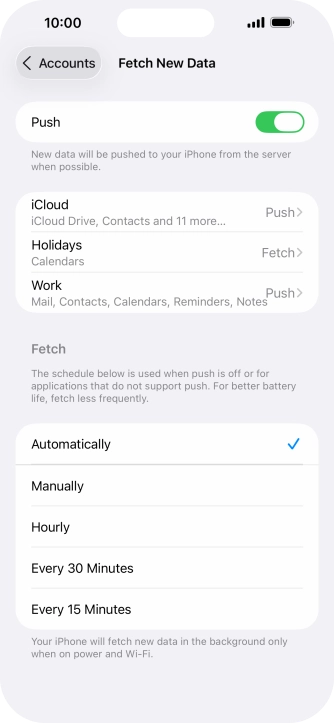 Press the indicator next to 