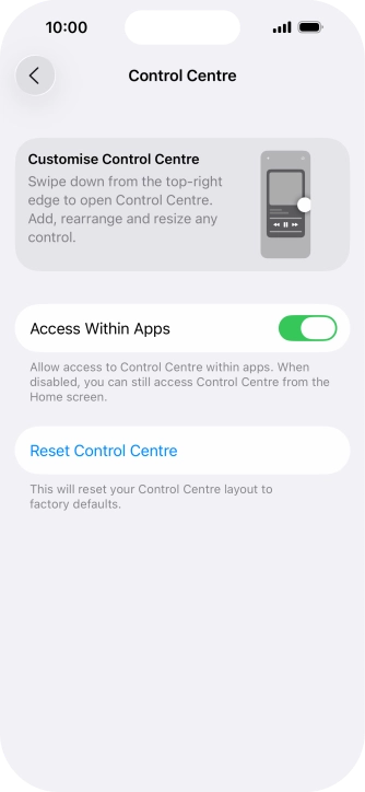 Press the indicator next to 