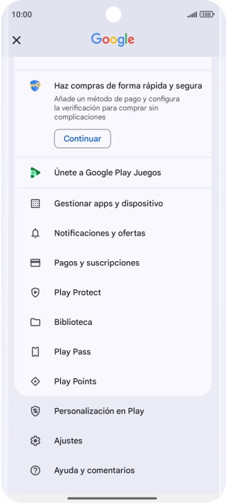 Pulsa Gestionar apps y dispositivo.