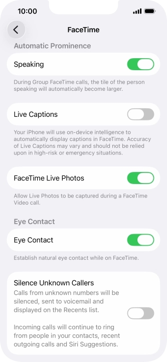 Press the indicator next to 