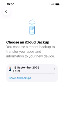 Press the required backup and your phone restores the content of the selected backup. Subsequently, follow the instructions on the screen to set up your phone and prepare it for use.