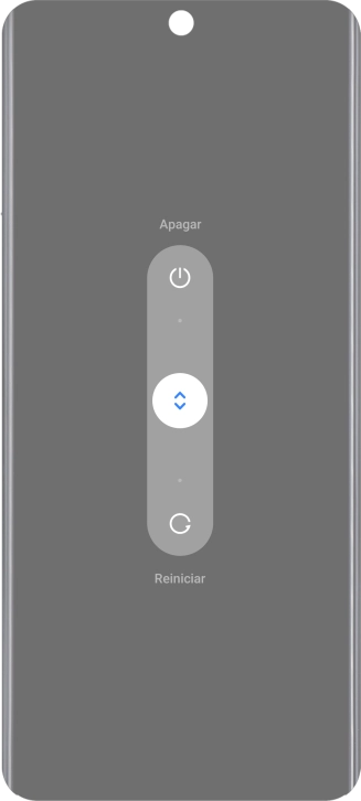 Pulsa el círculo y arrástralo hacia arriba.