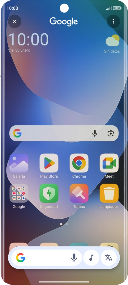 Pulsa el icono de música y espera a que aparezcan los resultados de búsqueda.