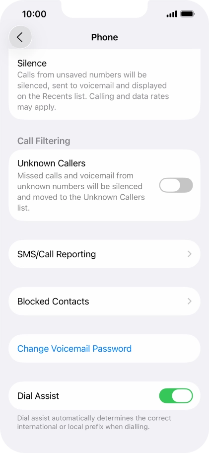 Press Silence to turn on the function.