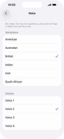 Press the required accent.