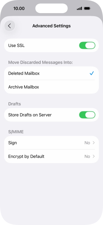 Press the indicator next to 