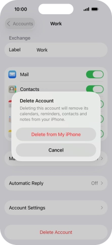 Press Delete from My iPhone.