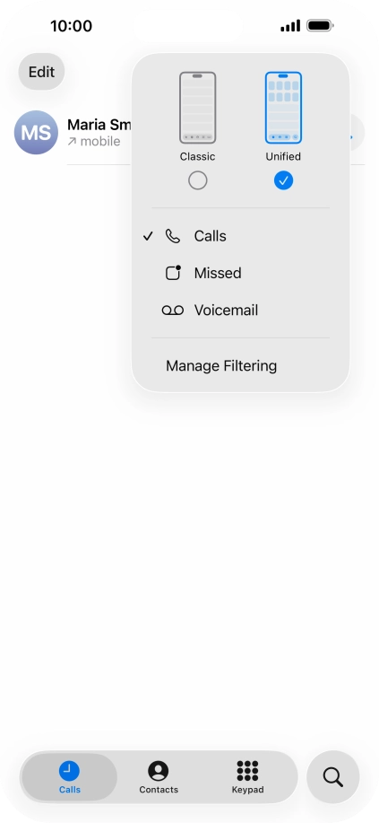 Press Voicemail and follow the instructions on the screen to set the voicemail PIN and greeting.
