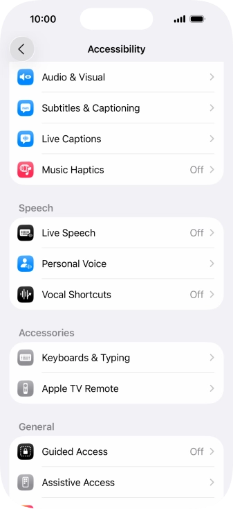Press the required category below 