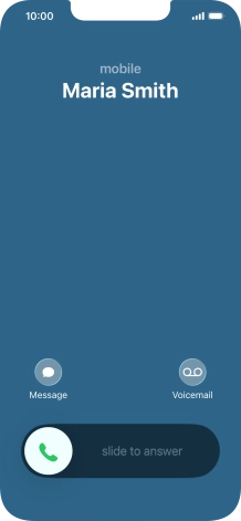 Press and drag the accept call icon right.
