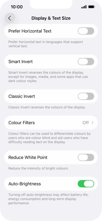 Press the indicator next to 