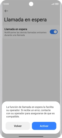 Si activas la función, pulsa Activar.