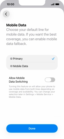Press the indicator next to 