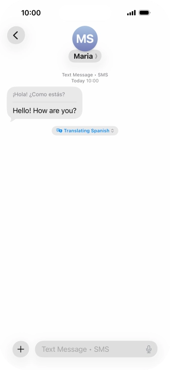 Press Translating ‹language› and follow the instructions on the screen to select language display or exit Live Translation.