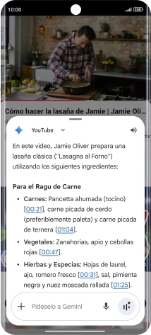 La respuesta de Gemini a tu pregunta se visualiza ahora en la pantalla.