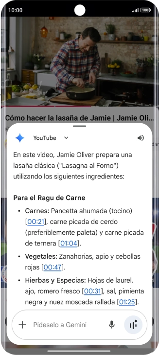 La respuesta de Gemini a tu pregunta se visualiza ahora en la pantalla.
