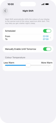 Press and drag the indicator below 