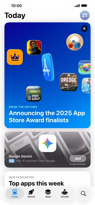 Press the search icon.