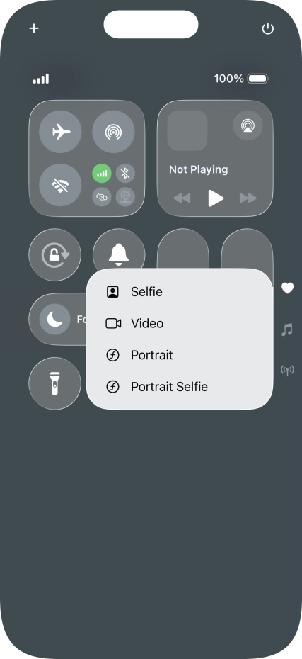 Press and hold the required function to see more actions.
