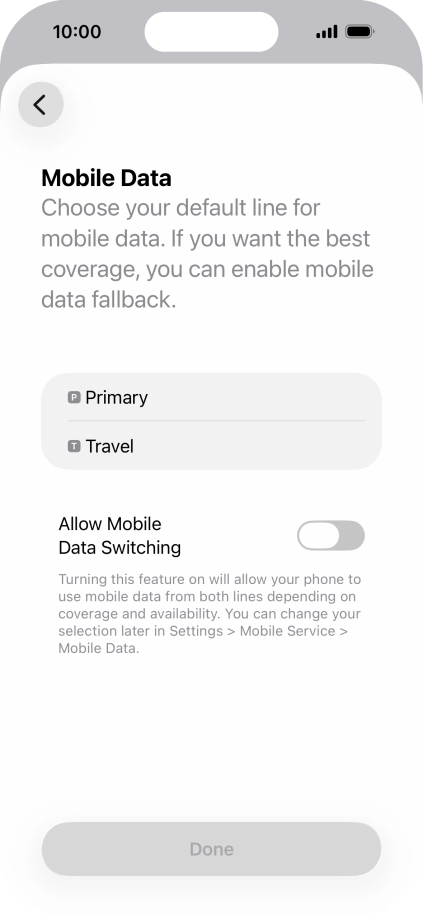 Press the required price plan.