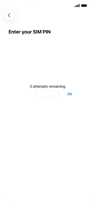 If your SIM is locked, key in your PIN and press OK.