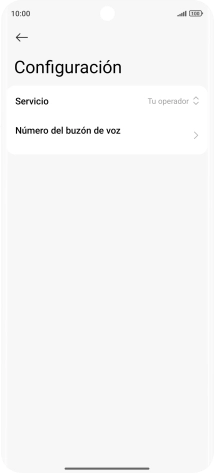 Pulsa Número del buzón de voz.