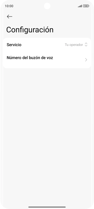 Pulsa Número del buzón de voz.