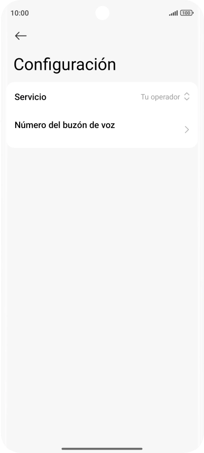 Pulsa Número del buzón de voz.