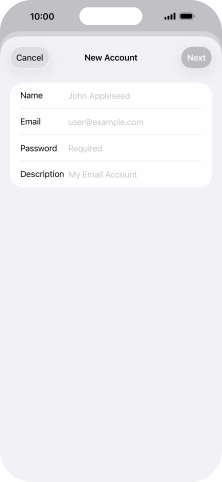Press Name and key in the required sender name.