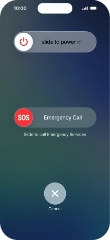Press and drag the power off icon right.