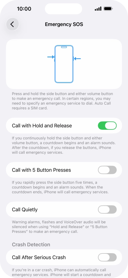Press the indicator next to 