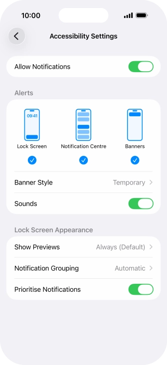 Press the indicator next to 