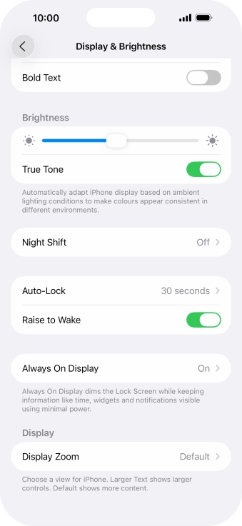 Press the indicator next to 