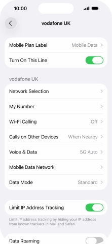 Press the indicator next to 