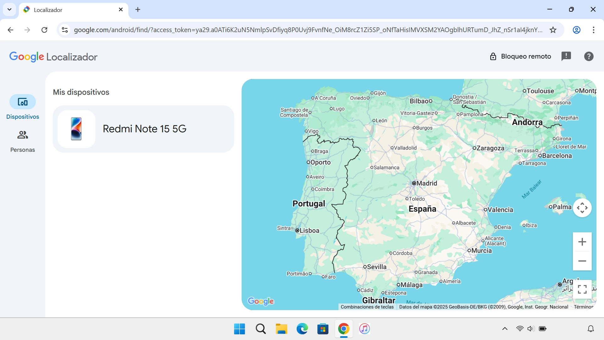Haz clic en el dispositivo deseado.