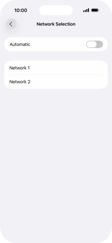 If you turn off the function, press the required network.