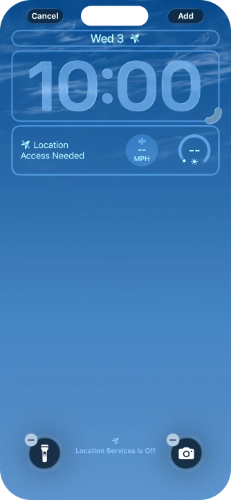 To customise the way the lock screen date is displayed, press the date widget and follow the instructions on the screen to select the required widget display mode.