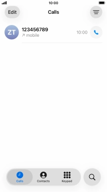 Press the menu icon.