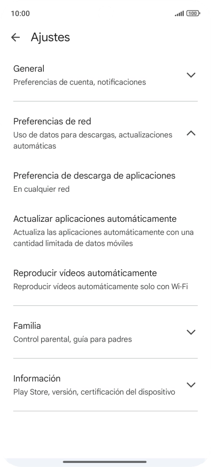 Pulsa Actualizar aplicaciones automáticamente.