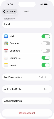 Press Delete Account.