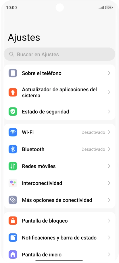 Pulsa Redes móviles.