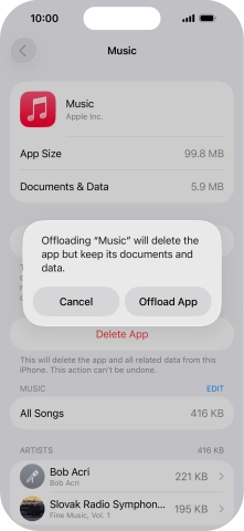 Press Offload App.
