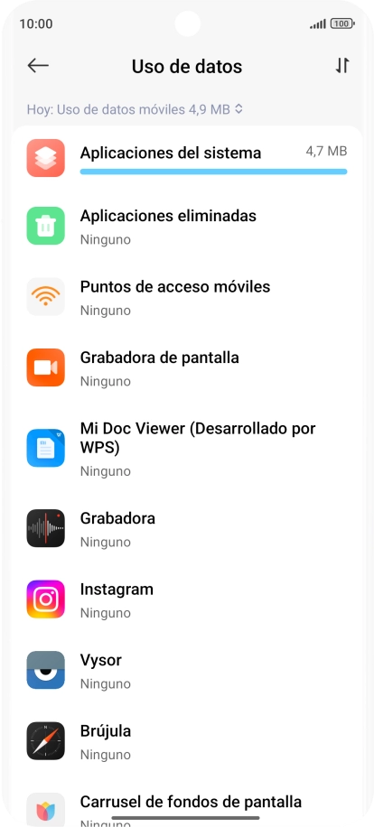 Pulsa la lista desplegable.