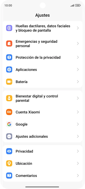 Pulsa Ajustes adicionales.