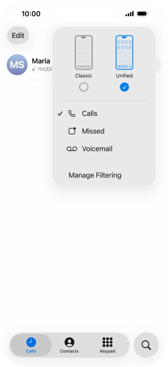 Press Voicemail and follow the instructions on the screen to set the voicemail PIN and greeting.
