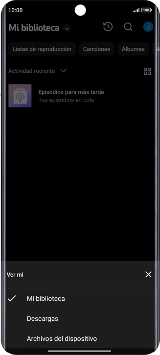 Pulsa una categoría y desplázate al archivo de música deseado.