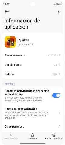 Desliza el dedo hacia arriba desde la parte inferior de la pantalla para terminar y volver a la pantalla de inicio.