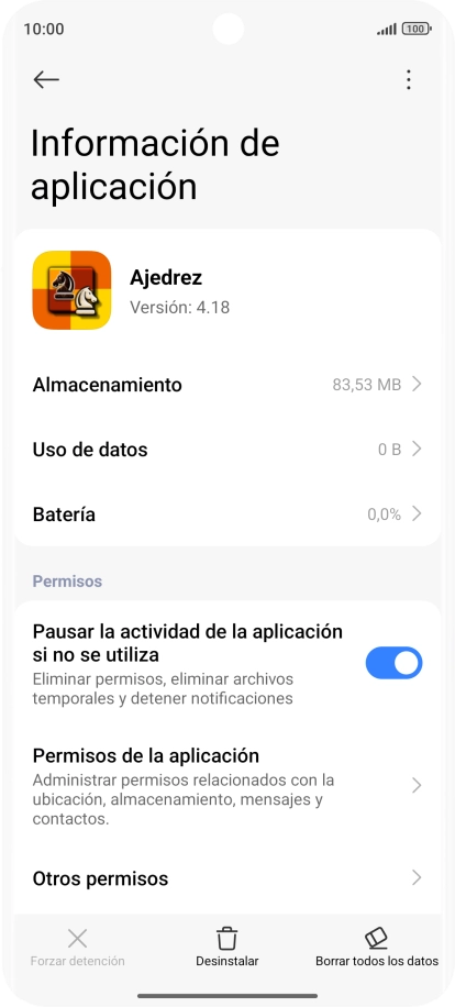 Desliza el dedo hacia arriba desde la parte inferior de la pantalla para terminar y volver a la pantalla de inicio.