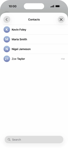 Press the required contact.