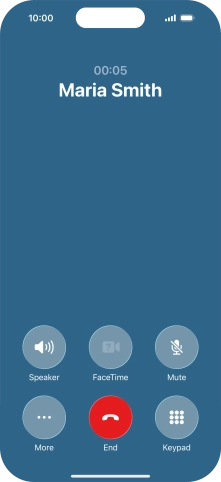 Press More during an ongoing call.